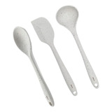 Kit Espátula Colher Arroz Concha Brinox Vanila Silicone