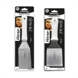 Kit Espátula Curva Inox Chapa Lanche Massa Chapeiro Cozinha