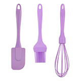 Kit Espátula Fue Bate Clara E Pincel De Silicone 3 Peças