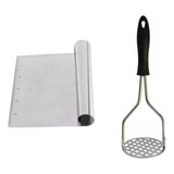 Kit Espátula Inox E Amassador Espremedor Batatas Rita Lobo