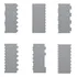 Kit Espátulas De Bolo 6 Uni 12 Modelos Diferentes Em Inox