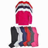 Kit Especial 5 Calças Moletom Infantil E 3 Camisetas M longa