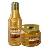 Kit Especial Banho De Verniz Forever Liss Shampoo Máscara
