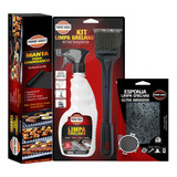Kit Especial C 03 Peças Primegril 1 Manta Grill P Churrasqueira 1 Kit Limpa Grelhas 01 Esponja Ultra Abrasiva 