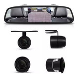 Kit Espelho Retrovisor Lcd 4 3 Câmera De Ré Colorida Full Hd