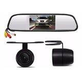 Kit Espelho Retrovisor Monitor Câmera De Ré Tela Lcd 4 3