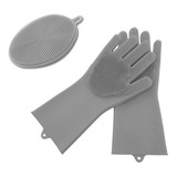 Kit Esponja E Luvas Multiuso Silicone Antibacteriana Cozinha