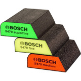 Kit Esponjas Abrasivas Best Profile 3 Peças Bosch 2608621252