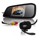 Kit Estacionamento Espelho Retrovisor Lcd Câmera Ré Colorida