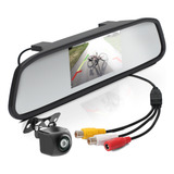Kit Estacionamento Espelho Retrovisor Lcd Com Câmera Ré