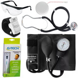 Kit Estágio Aparelho De Pressão E Estetoscópio Médico Preto