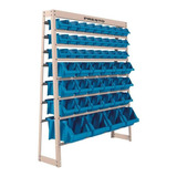 Kit Estante Gaveteiro Com 49 Gavetas Mista Azul 43016 Presto