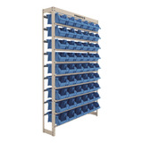 Kit Estante Gaveteiro Com 54 Gavetas Nro 5 Azul 43010 Presto