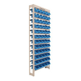 Kit Estante Gaveteiro Organizador 60 3 Box Caixa Azul Presto