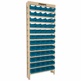 Kit Estante Gaveteiro Organizador 60 3 Caixa Box Azul Presto