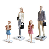 Kit Estátua Profissões Família De Empreendedores C maleta