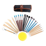 Kit Estecas 25 Ferramentas Massas Argila Modelagem