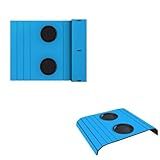 Kit Esteira Bandeja Caixote Porta Copos MDF Para Sofa Colorido Lazer Sofisticado Conforto Luxo Para Diversos Ambientes Decoração Azul