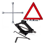 Kit Estepe Carro Chave De Roda Cruz Macaco Sanfona Triangulo