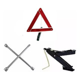 Kit Estepe Macaco Joelho Triangulo Chave De Roda Cruz 