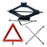 Kit Estepe Macaco Mecânico Sanfona Chave Roda Cruz Triângulo
