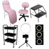 Kit Estética 029   Poltrona Rosa Carri Mocho Escada E Brinde