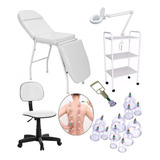 Kit Estética 04 Maca Lupa Led Carrinho Mocho E Brinde