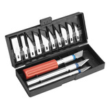 Kit Estilete De Precisão Corte Bisturi Laminas Profissional