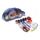 Kit Estojo De Costura Artesanato Completo Linha Tesoura