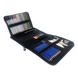 Kit Estojo De Lápis Desenho 72 Peças Profissional Arte