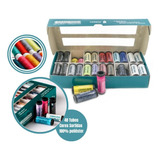 Kit Estojo Linhas Para Costura Coloridas C 48un Gabrielinha