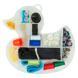 Kit Estojo Pato Costura Manual Reparo Rápido Botões Zíper