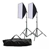 Kit Estúdio 2 Soft Box 50 X 70 Mais 2 Tripés 2m E Uma Bolsa