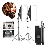 Kit Estúdio 2 Tripe Iluminação Softbox 70cm E27 Youtubers Vibe Shoot Inmetro Plug Com 10a E 250 Cm