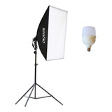 Kit Estudio Softbox 50 X 70 Com Lampada Led Luz Continua