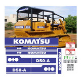 Kit Etiqueta   Adesivos Compatível Trator Komatsu D50 A D50a Cor Trator Esteira Komatsu D50 A