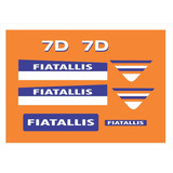 Kit Etiquetas Adesivo Faixas Trator Esteira Fiatallis 7d