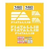 Kit Etiquetas Adesivo Trator Esteira Fiatallis 14c Turbo