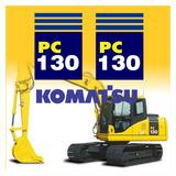 Kit Etiquetas Adesivos Escavadeira Hidráulica Komatsu Pc130