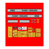 Kit Etiquetas Adesivos Trator Massey Ferguson 292 Turbo