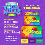 Kit Etiquetas Escolares Alta Resistência Personalizadas