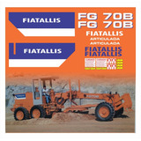 Kit Etiquetas Faixas Adesivo Motoniveladora Fiatallis Fg 70b