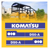 Kit Etiquetas Faixas Adesivos Trator Esteira Komatsu D50 A