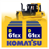 Kit Etiquetas Faixas Adesivos Trator Esteira Komatsu D61ex