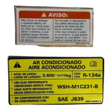 Kit Etiquetas Motor Focus Air Bag ar Condicionado 2009 2013