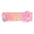 Kit Evolut Eg-53 Gamer Teclado Semi Mecânico Mouse Gamer E Headset Rosa
