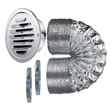 Kit Exaustão P Coifa 120mm 125mm 127mm 3m C Veneziana Inox