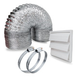 Kit Exaustão Para Coifa 120mm 125mm 127mm 2m Com Veneziana