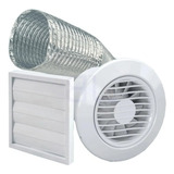 Kit Exaustor Banheiro Ambientes Silencioso 100mm Bivolt