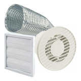 Kit Exaustor Renovador Banheiro E Ambientes 100mm Bivolt